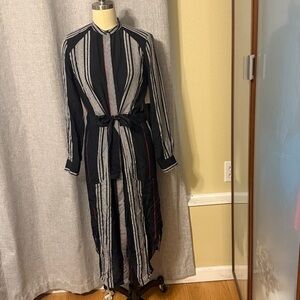 Joie Navy and White Patterned Dress